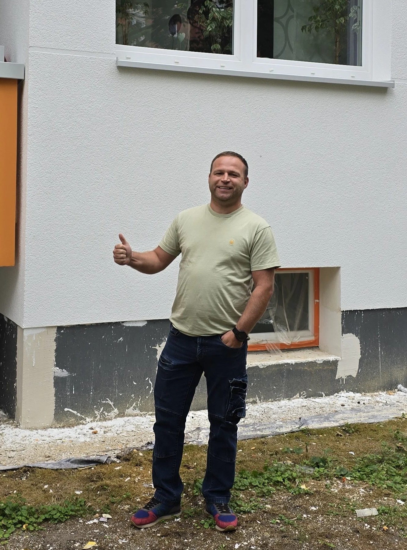 Miklos Sufrics auf der Baustelle
